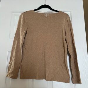 Beige long sleeve talbots tee